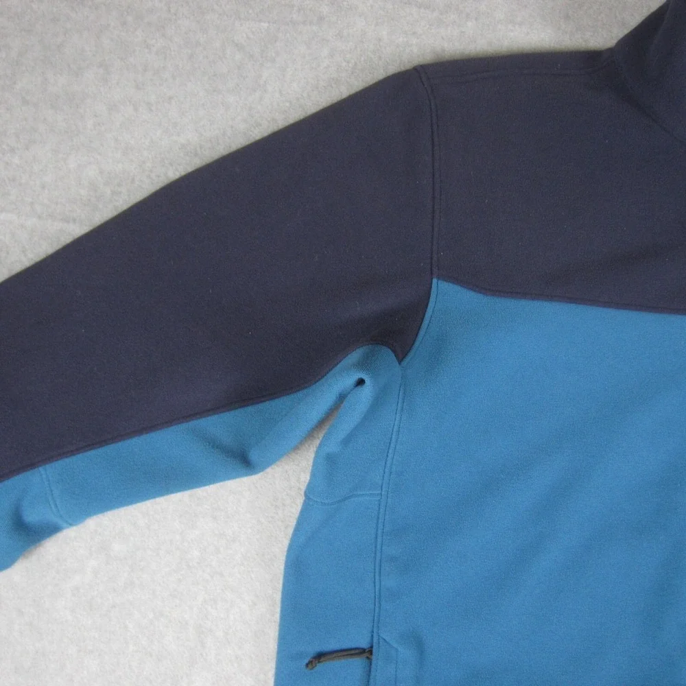The North Face Jacket‎ Mens Large Blue Color Block Soft Shell Fleece Lined